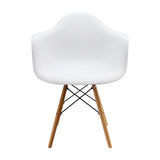 Silla de Comedor DKR Eames Blanca con Brazos 62 cm - Sillas y Butacos | Bylmo