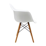 Silla de Comedor DKR Eames Blanca con Brazos 62 cm - Sillas y Butacos | Bylmo