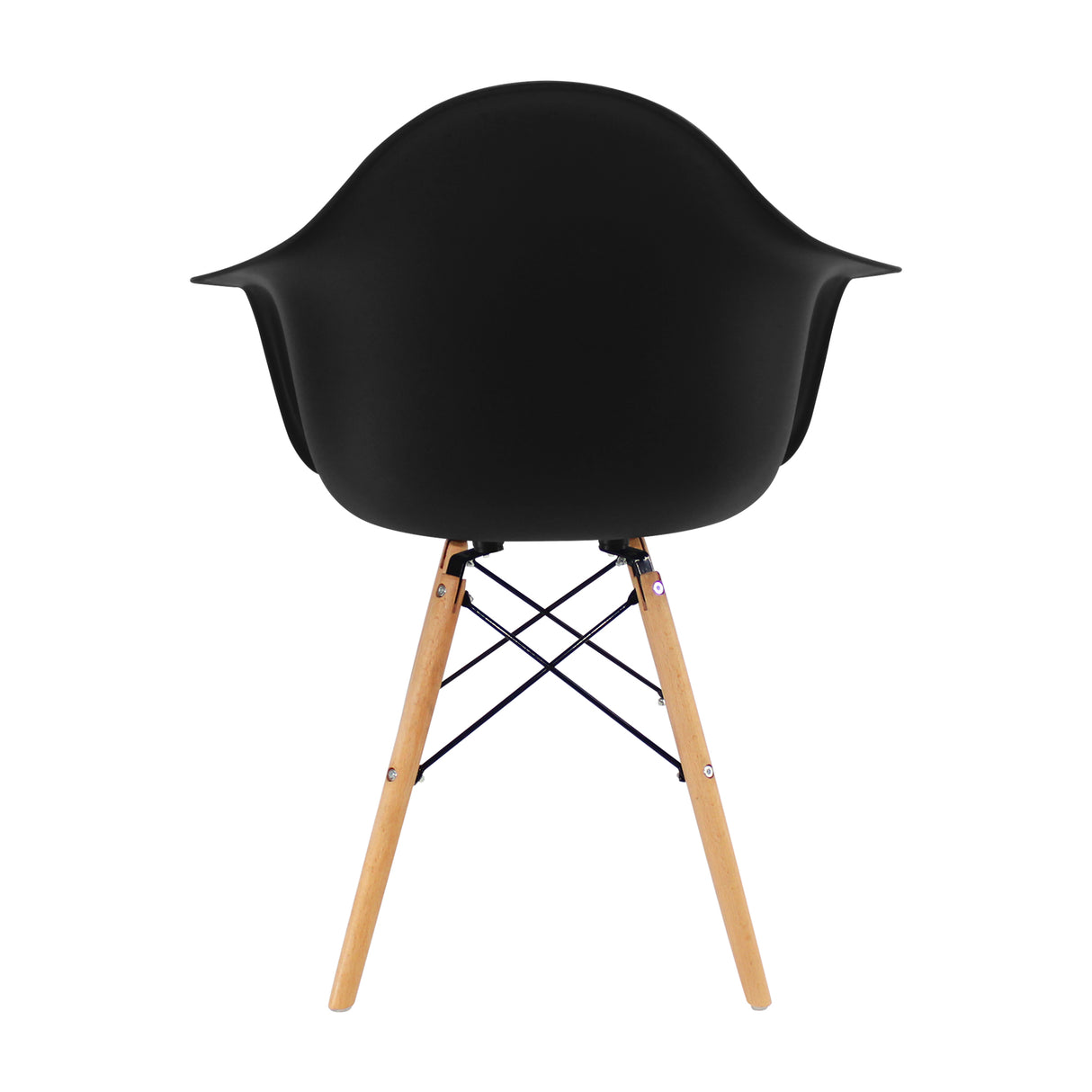 Silla de Comedor DKR Eames Negra con Brazos Moderna 62 cm - Sillas y Butacos | Bylmo