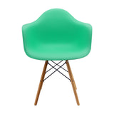 Silla de Comedor DKR Eames Verde Menta Moderna con Brazos 62 cm - Sillas y Butacos | Bylmo