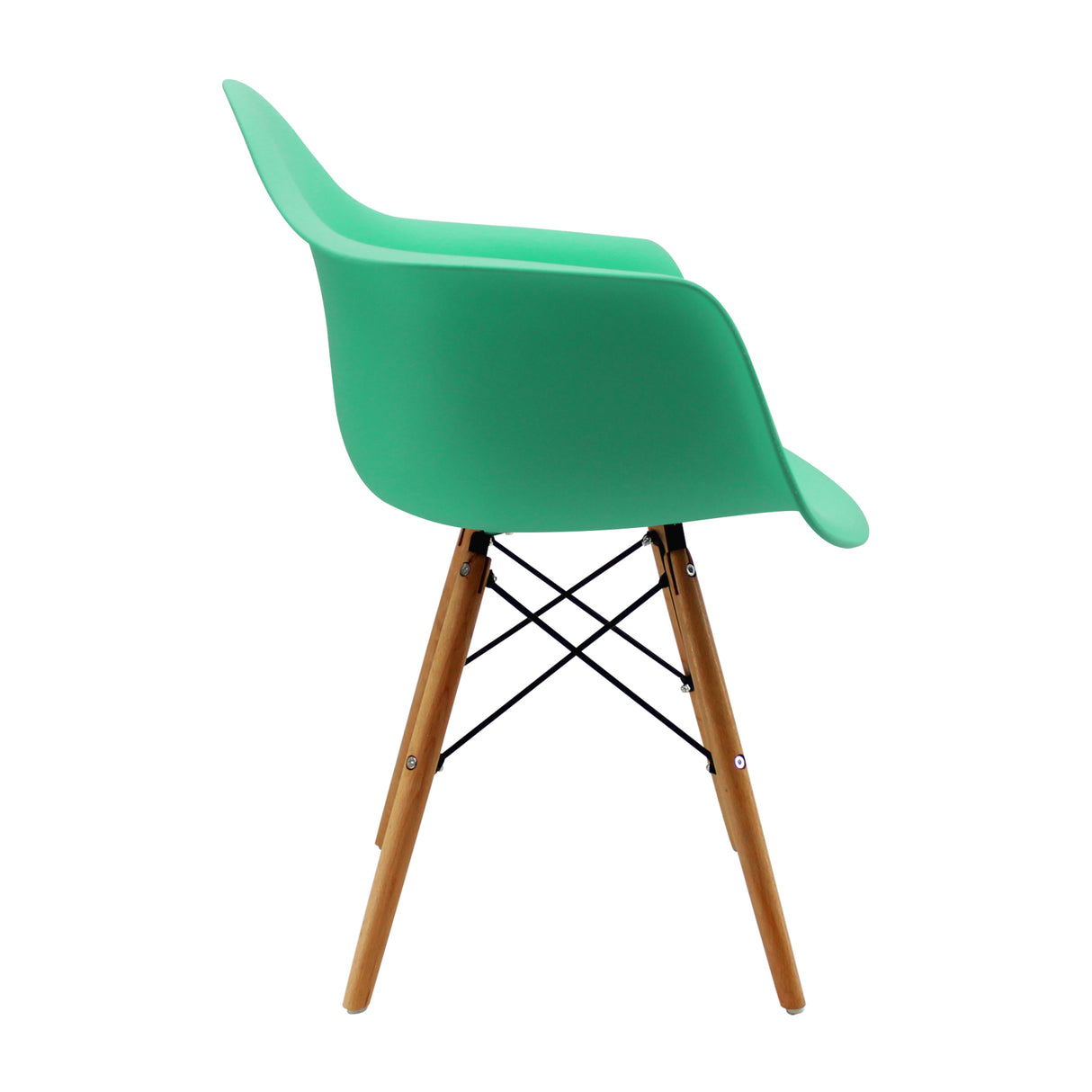 Silla de Comedor DKR Eames Verde Menta Moderna con Brazos 62 cm - Sillas y Butacos | Bylmo