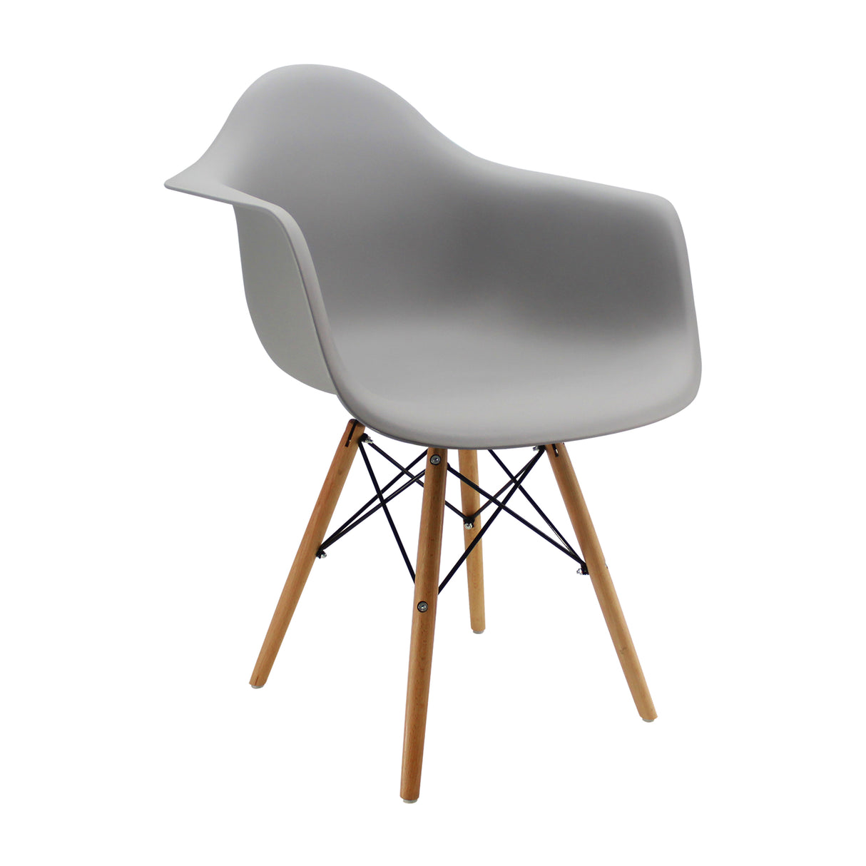 Kit x 4 Sillas Comedor DKR Eames Polipropileno Gris Moderno 62 cm - Sillas y Butacos | Bylmo