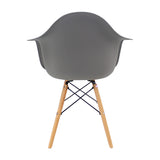 Kit x 4 Sillas Comedor DKR Eames Polipropileno Gris Moderno 62 cm - Sillas y Butacos | Bylmo