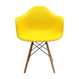 Kit x 4 Sillas Comedor DKR Eames Amarillo Confort 62 cm - Sillas y Butacos | Bylmo