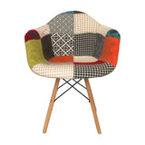 Silla de Comedor DKR Eames Tapizada Patchwork 62 cm. - Sillas y Butacos | Bylmo