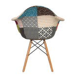 Silla de Comedor DKR Eames Tapizada Patchwork 62 cm. - Sillas y Butacos | Bylmo
