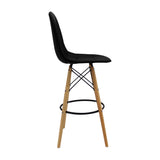 Silla Bar DKR Botones Tipo Barra Negra 56x106cm Moderno - Sillas y Butacos | Bylmo
