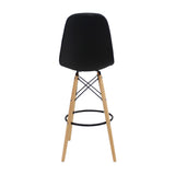 Silla Bar DKR Botones Tipo Barra Negra 56x106cm Moderno - Sillas y Butacos | Bylmo
