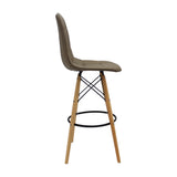Silla Bar DKR Botones Beige 56x106cm Moderna - Sillas y Butacos | Bylmo