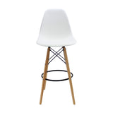 Silla Bar DKR Eames Blanca 56 cm Polipropileno Moderno. - Sillas y Butacos | Bylmo