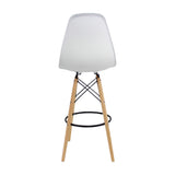 Silla Bar DKR Eames Blanca 56 cm Polipropileno Moderno. - Sillas y Butacos | Bylmo