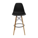 Silla Bar DKR Eames Negra 56x106 cm Polipropileno Moderna - Sillas y Butacos | Bylmo