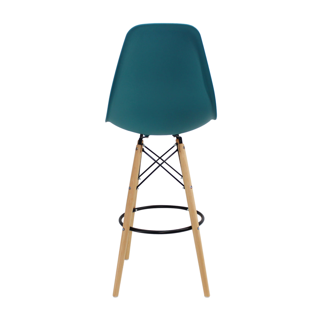 Silla Bar DKR Eames 56 cm Azul Petróleo Moderna Polipropileno - Sillas y Butacos | Bylmo
