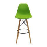 Silla Bar DKR Eames Verde Polipropileno Moderna 56 cm - Sillas y Butacos | Bylmo