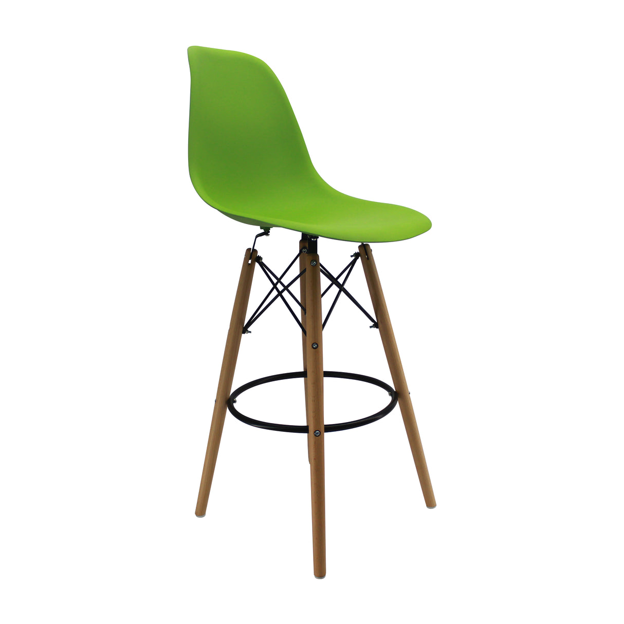 Silla Bar DKR Eames Verde Polipropileno Moderna 56 cm - Sillas y Butacos | Bylmo