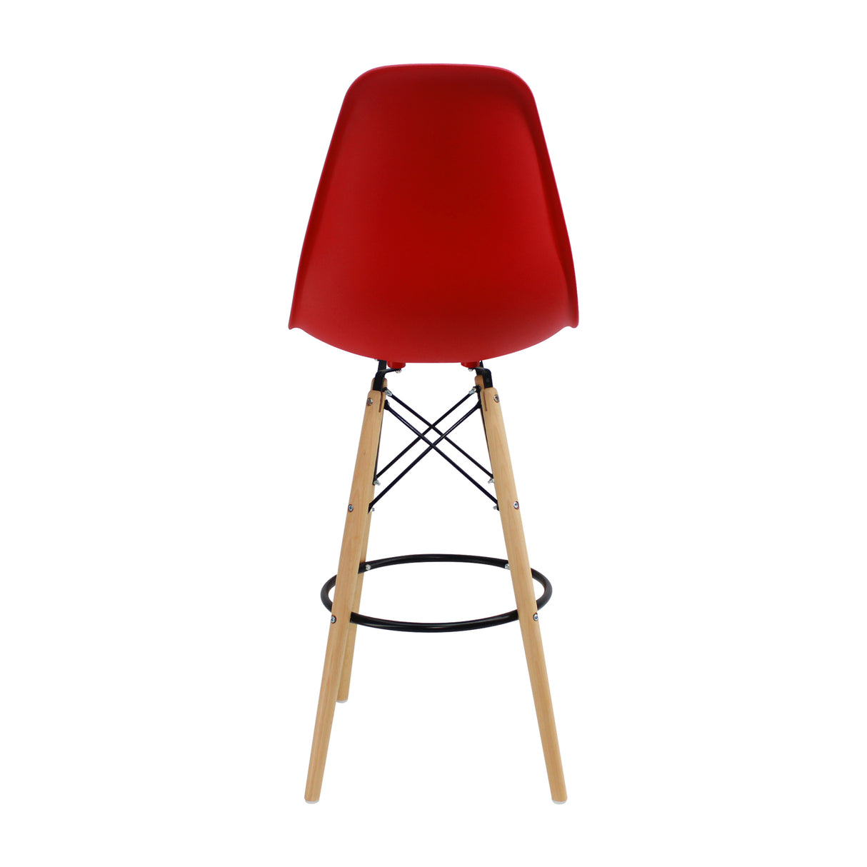 Silla Bar DKR Eames Rojo 56 cm Polipropileno Moderna. - Sillas y Butacos | Bylmo