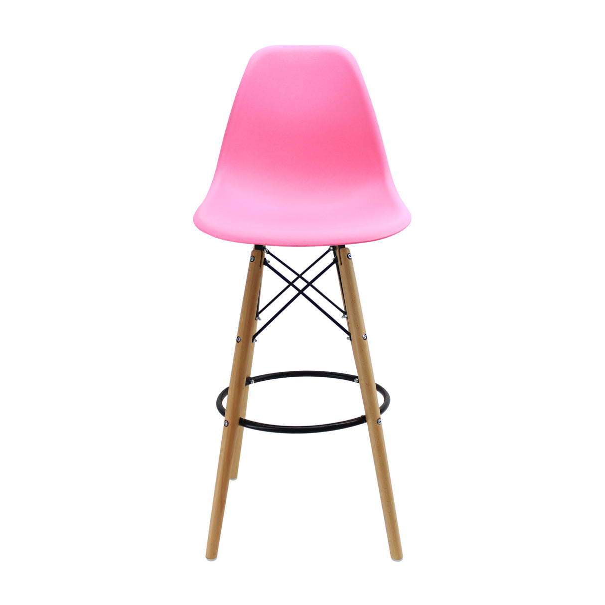 Silla Bar DKR Eames Rosado Moderna Polipropileno 56x106cm - Sillas y Butacos | Bylmo