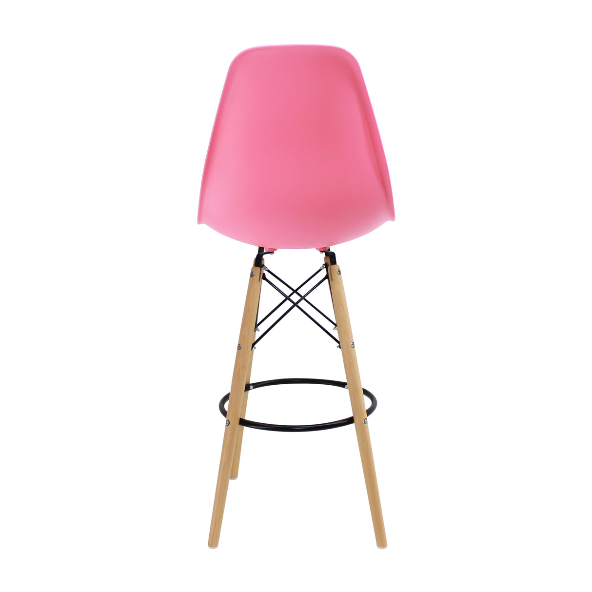 Silla Bar DKR Eames Rosado Moderna Polipropileno 56x106cm - Sillas y Butacos | Bylmo