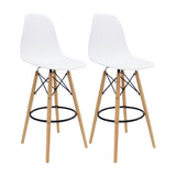 Set x 2 Sillas de Bar DKR Eames Blanco Polipropileno 56 cm - Sillas y Butacos | Bylmo