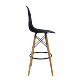 Set x 2 Sillas de Bar DKR Eames Negras Modernas 56 cm - Sillas y Butacos | Bylmo