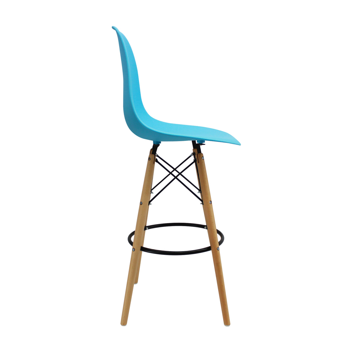 Set x 2 Sillas de Bar DKR Eames Azul Moderno 56 cm - Sillas y Butacos | Bylmo