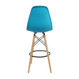 Set x 2 Sillas de Bar DKR Eames Azul Moderno 56 cm - Sillas y Butacos | Bylmo
