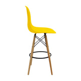 Set x 2 Sillas de Bar DKR Eames 56x106cm Amarillo Polipropileno - Sillas y Butacos | Bylmo