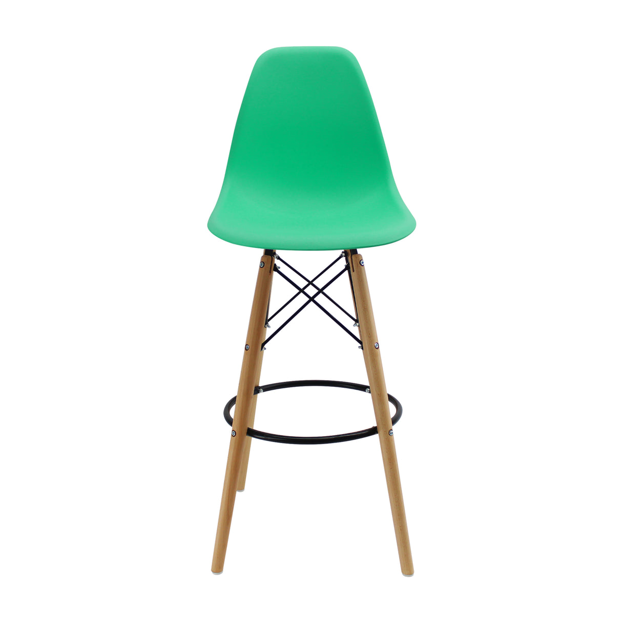 Set x 2 Sillas de Bar DKR Eames Verde Menta 56 cm Diseño Moderno - Sillas y Butacos | Bylmo