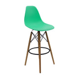 Set x 2 Sillas de Bar DKR Eames Verde Menta 56 cm Diseño Moderno - Sillas y Butacos | Bylmo