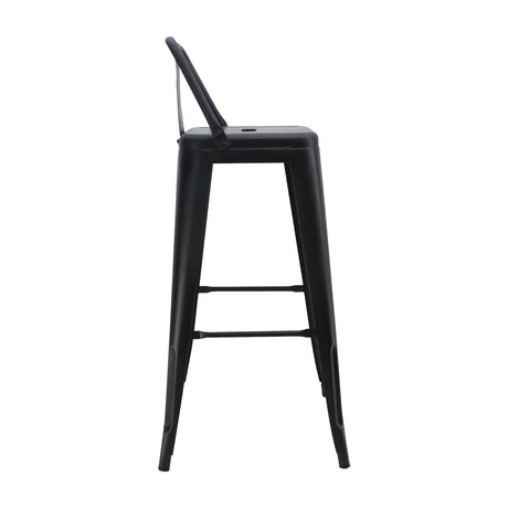 Silla Bar Titan Alta Negro Metal Moderna 41.5 cm - Sillas y Butacos | Bylmo