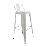 Silla Bar Titan Blanco Moderna Metal 41.5x78 cm Resistente - Sillas y Butacos | Bylmo