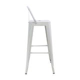 Silla Bar Titan Blanco Moderna Metal 41.5x78 cm Resistente - Sillas y Butacos | Bylmo