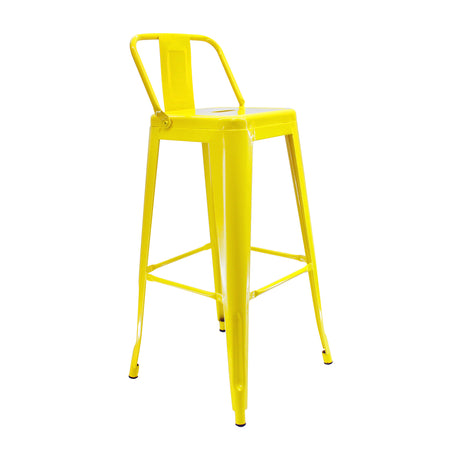 Silla Bar Titan Amarillo Metal 41.5x78cm Diseño Moderno - Sillas y Butacos | Bylmo