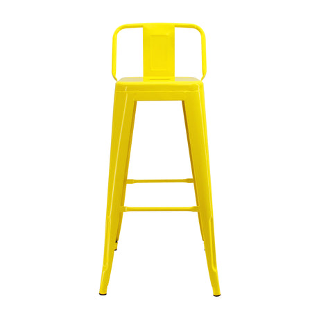 Silla Bar Titan Amarillo Metal 41.5x78cm Diseño Moderno - Sillas y Butacos | Bylmo