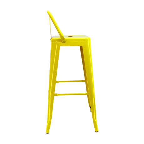 Silla Bar Titan Amarillo Metal 41.5x78cm Diseño Moderno - Sillas y Butacos | Bylmo