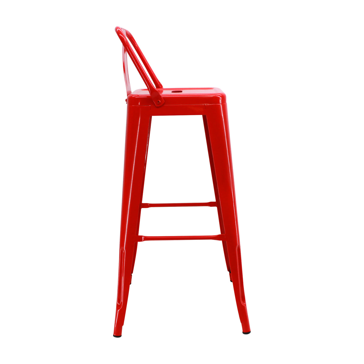 Silla Bar Titan Roja 41.5x78cm Estructura Metal - Sillas y Butacos | Bylmo