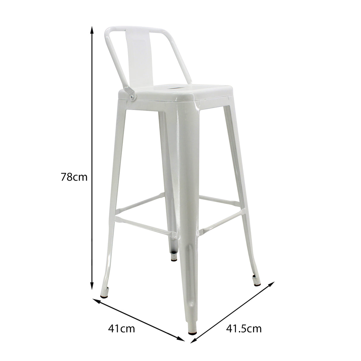 Set x 2 Sillas de Bar Titan Diseño Clásico Resistencia 41.5 cm - Sillas y Butacos | Bylmo