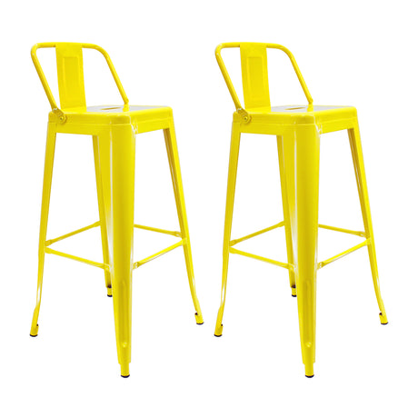 Set x 2 Sillas de Bar Titan Amarillo Moderno 41.5x78cm - Sillas y Butacos | Bylmo