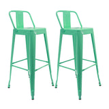Set x 2 Sillas de Bar Titan Verde Menta Diseño Moderno 41.5 cm - Sillas y Butacos | Bylmo