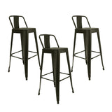Set x 3 Sillas de Bar Titan Bronce Metal 41.5 cm Resistente - Sillas y Butacos | Bylmo
