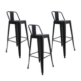 Set x 3 Sillas de Bar Titan Negro Moderno Metal 41.5x78cm - Sillas y Butacos | Bylmo