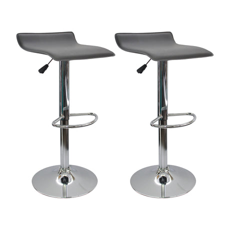 Set x 2 Sillas de Bar Wave Gris 38x79cm Moderno - Sillas y Butacos | Bylmo