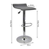 Set x 2 Sillas de Bar Wave Gris 38x79cm Moderno - Sillas y Butacos | Bylmo