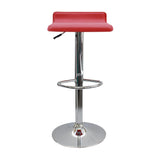 Set x 2 Sillas de Bar Wave Rojo Elegante Altura Ajustable 38x79cm - Sillas y Butacos | Bylmo