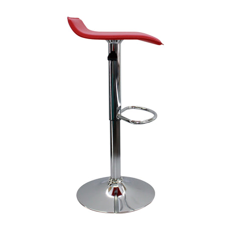 Set x 2 Sillas de Bar Wave Rojo Elegante Altura Ajustable 38x79cm - Sillas y Butacos | Bylmo