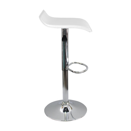 Set x 3 Sillas de Bar Wave Blanco 38x79cm Cuero Ecológico - Sillas y Butacos | Bylmo