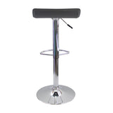 Set x 3 Sillas de Bar Wave Gris Elegante Cromado y Cuero 38x79cm - Sillas y Butacos | Bylmo