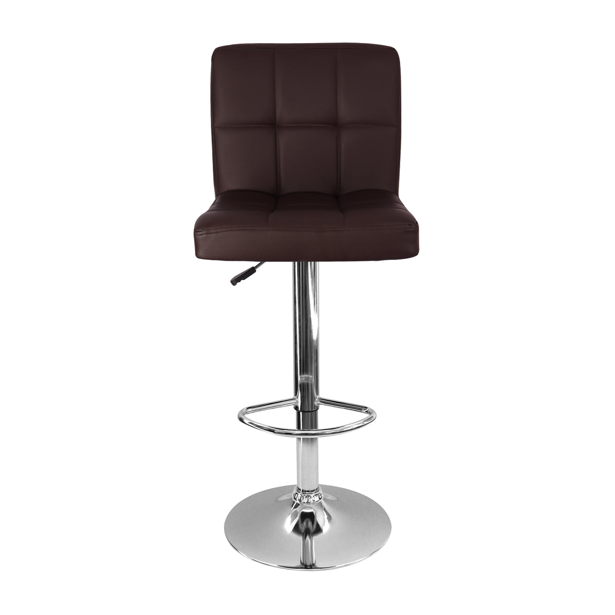 Silla Bar Confort Giratoria Altura Ajustable Cuero Ecológico Café - Sillas y Butacos | Bylmo