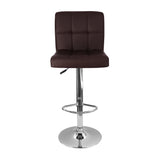 Silla Bar Confort Giratoria Altura Ajustable Cuero Ecológico Café - Sillas y Butacos | Bylmo