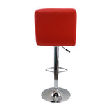 Silla Bar Confort Giratoria Altura Ajustable Roja Cuero Ecológico - SILLAS Y BUTACOS | Bylmo